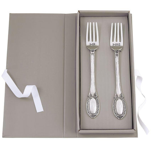Mr. & Mrs. Wedding Fork Set - Sunshine and Grace Gifts