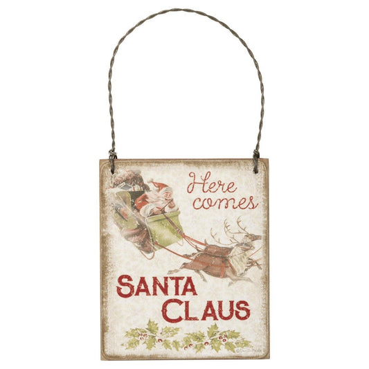 Ornament - Here Comes Santa - Sunshine and Grace Gifts