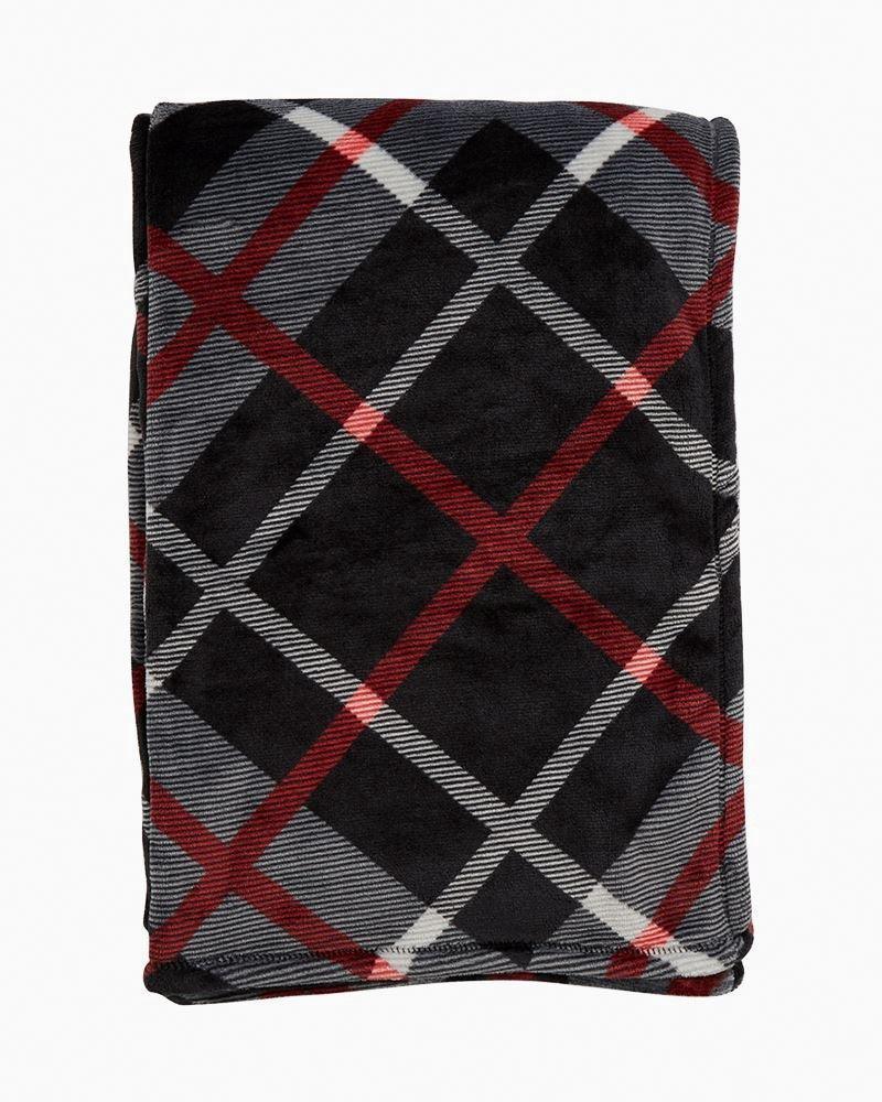 Paris Plaid Plush Throw Blanket - Sunshine and Grace Gifts