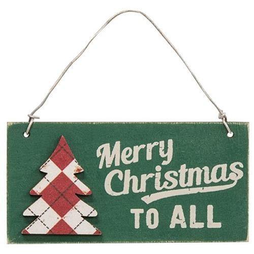 Plaid Christmas Tree Word - Sunshine and Grace Gifts