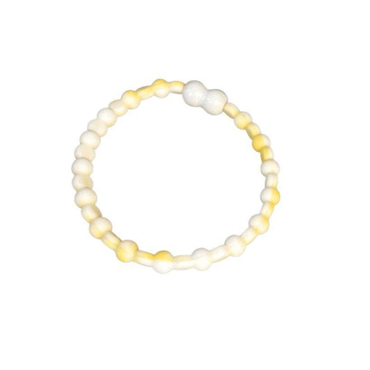 Pro Hair Tie - White Pastel Yellow - Sunshine and Grace Gifts