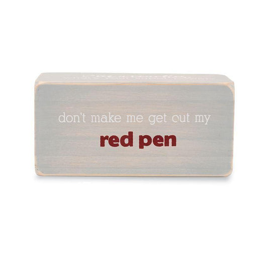Red Pen Sentiment Block - Sunshine and Grace Gifts