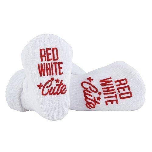 Red White + Cute Socks - Sunshine and Grace Gifts