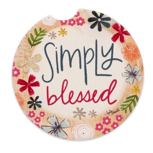Simply Blessed Car Coaster - Sunshine and Grace Gifts