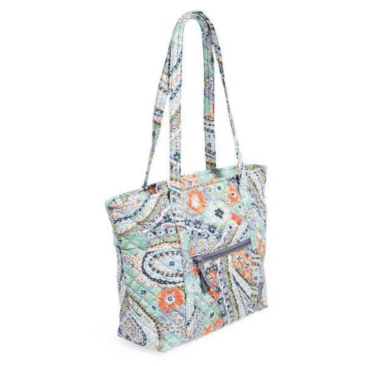 Small Vera Tote Citrus Paisley - Sunshine and Grace Gifts