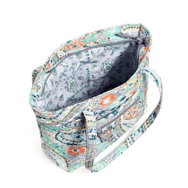 Small Vera Tote Citrus Paisley - Sunshine and Grace Gifts