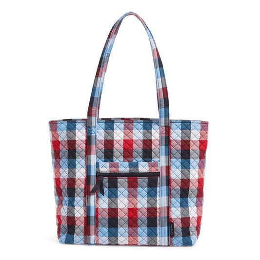 Small Vera Tote Patriotic Plaid - Sunshine and Grace Gifts