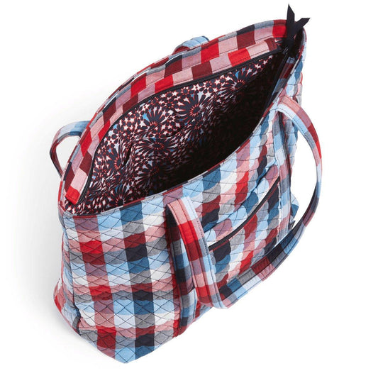Small Vera Tote Patriotic Plaid - Sunshine and Grace Gifts