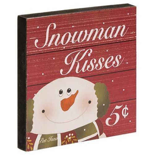 Snowman Kisses Block - Sunshine and Grace Gifts