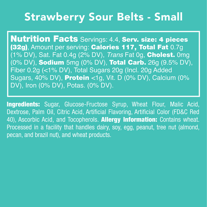 Strawberry Sour Belts - Sunshine and Grace Gifts