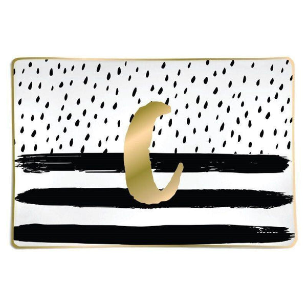 Trinket Tray-Monogram C - Sunshine and Grace Gifts