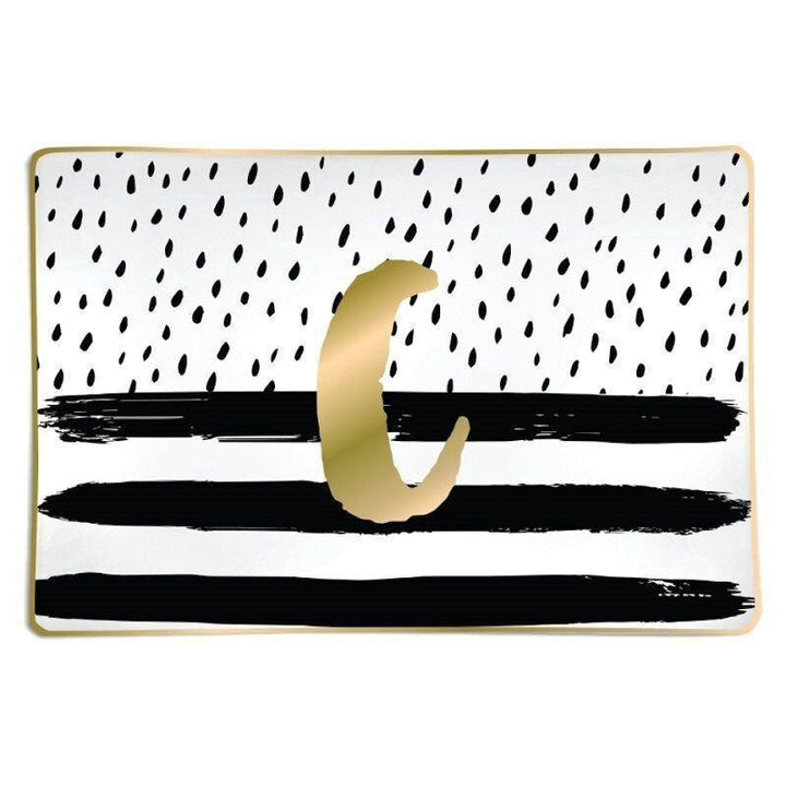 Trinket Tray-Monogram C - Sunshine and Grace Gifts