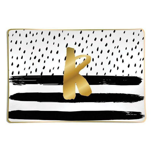 Trinket Tray-Monogram-R - Sunshine and Grace Gifts
