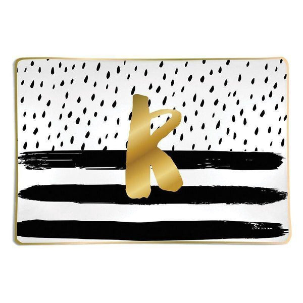 Trinket Tray-Monogram-R - Sunshine and Grace Gifts