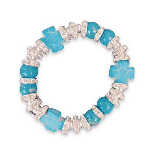 Turquoise Stone Beaded Bracelet - Sunshine and Grace Gifts