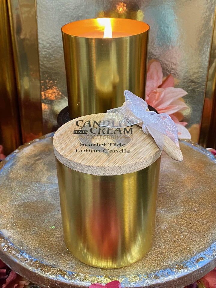 Volcano Island - Lotion Candle & Lotion Melt - 4oz Black Tin - Sunshine and Grace Gifts