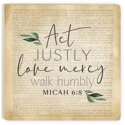 Walk Humbly- Stone Coaster - Sunshine and Grace Gifts