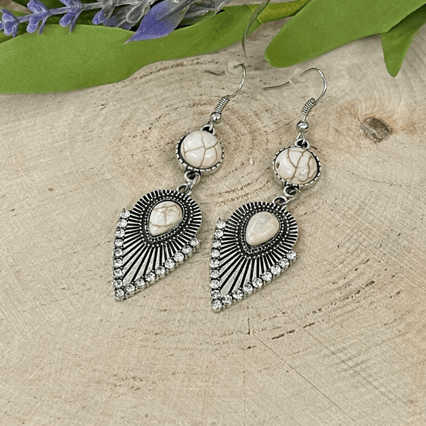 White Arrow Earrings - Sunshine and Grace Gifts