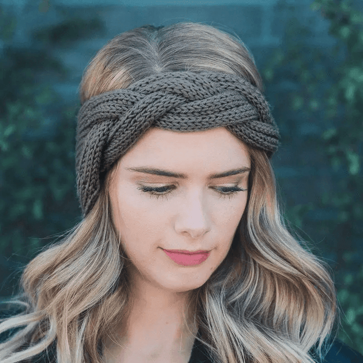 Woman’S Braided Knit Headwrap - Sunshine and Grace Gifts