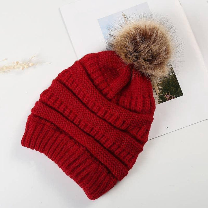 Womens Pom Knitted Hat - Sunshine and Grace Gifts