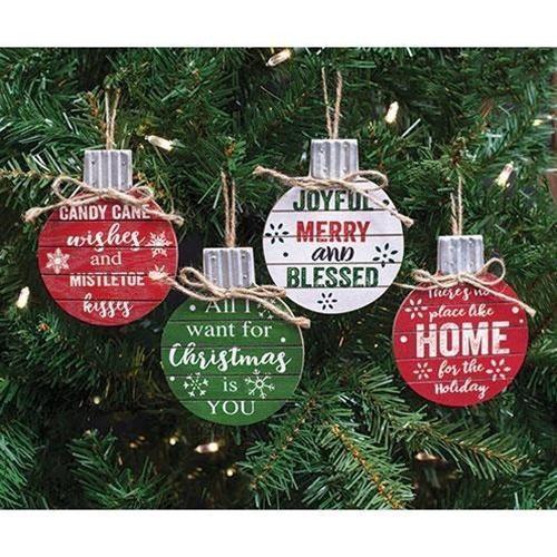 Wooden Christmas Ball Ornament - Sunshine and Grace Gifts