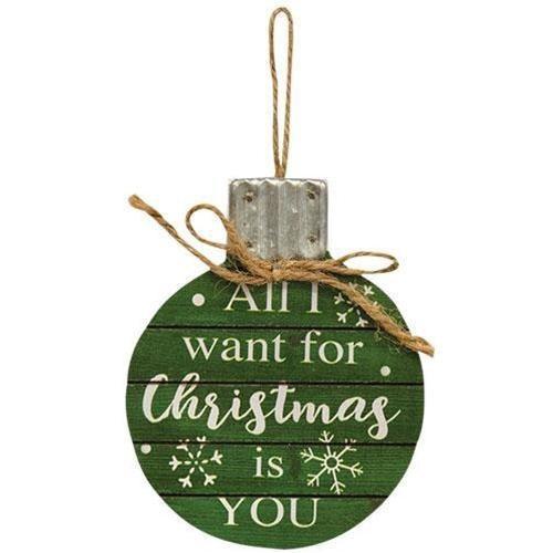 Wooden Christmas Ball Ornament - Sunshine and Grace Gifts