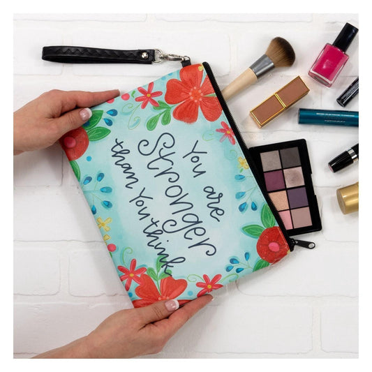 You Are Stronger Than You Think Make-Up Bag - Sunshine and Grace Gifts