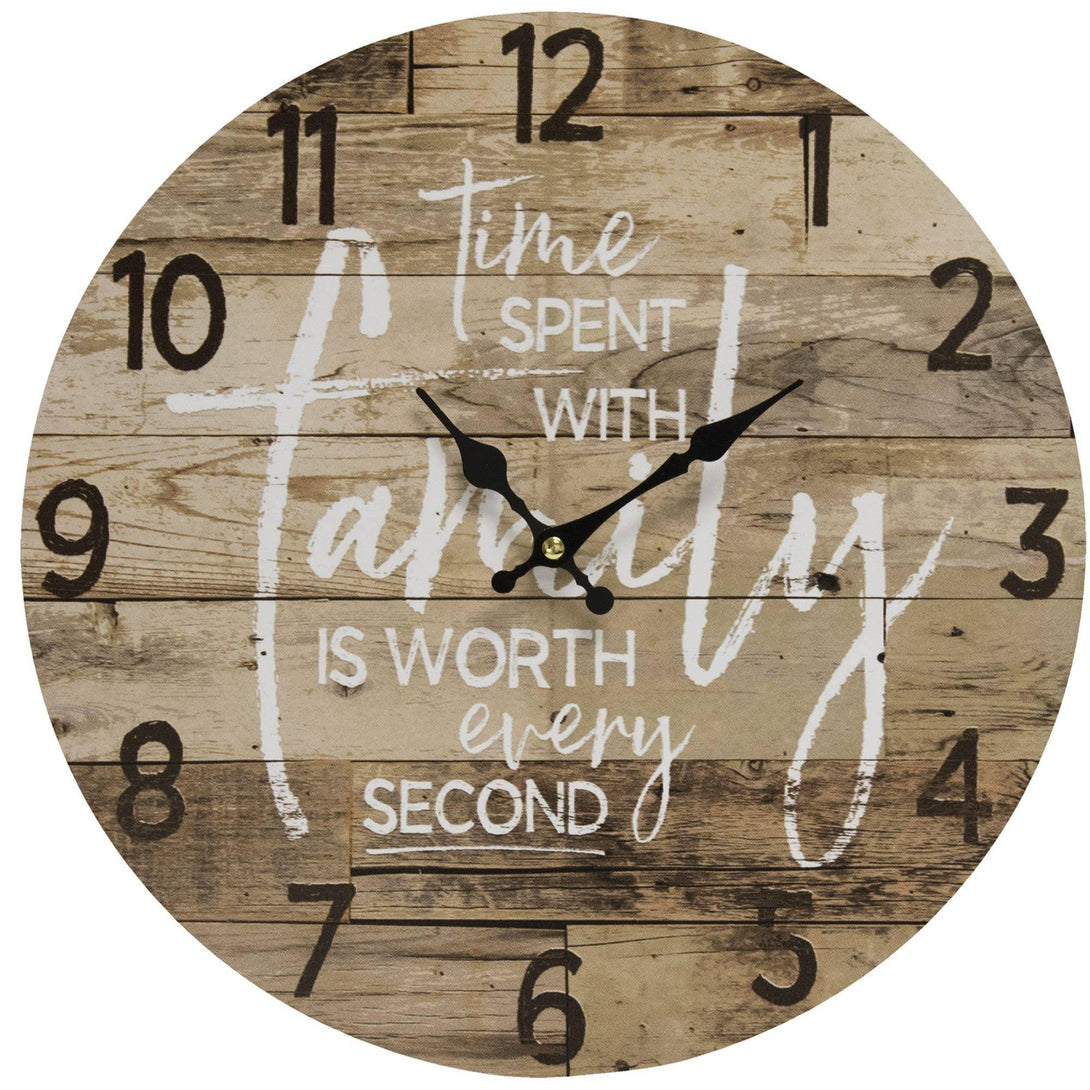 Time with Family Clock 13"dia - Sunshine and Grace Gifts